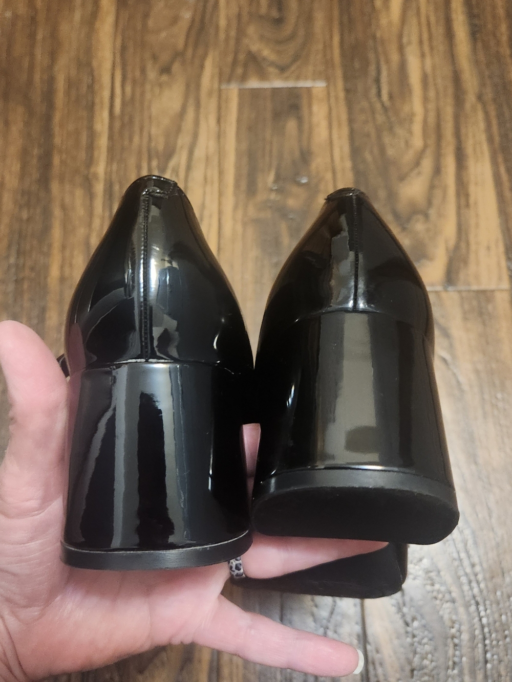 Marc Fisher Black Patent Mary Jane Block Heel Pumps NWOB Sz 6.5M Style MFPALIE-T - Picture 5 of 13